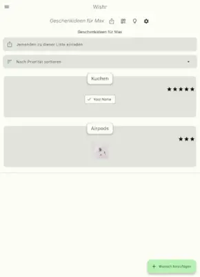 Wishr - Shared Wishlist android App screenshot 3